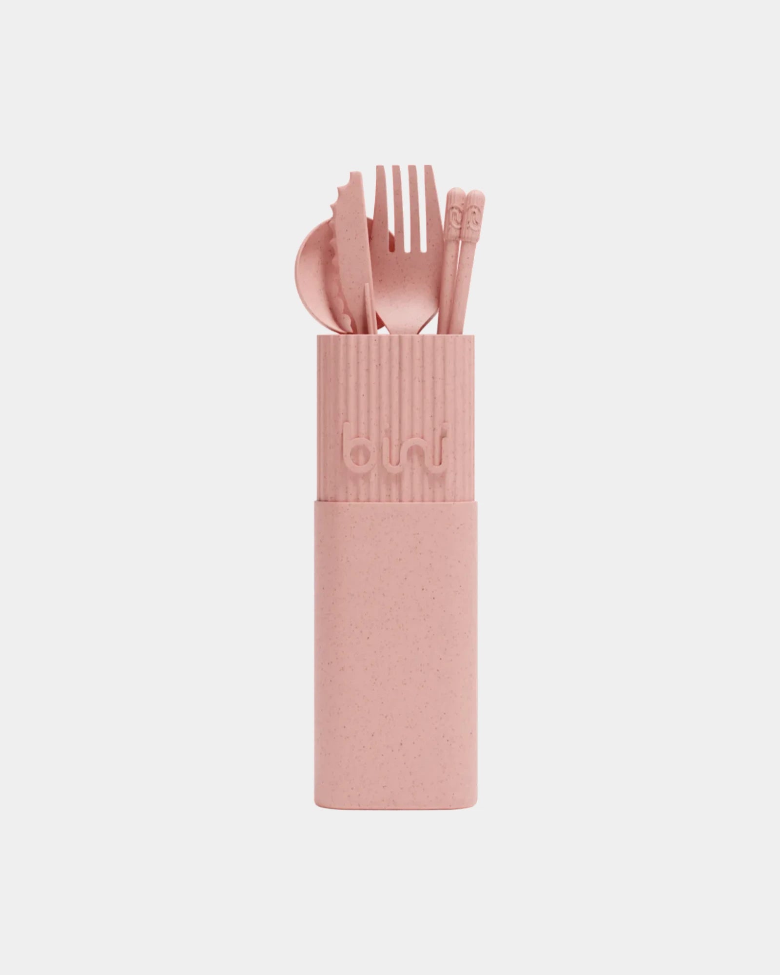 Besteckset Biokomposit recycelt zum Personalisieren - Rosé