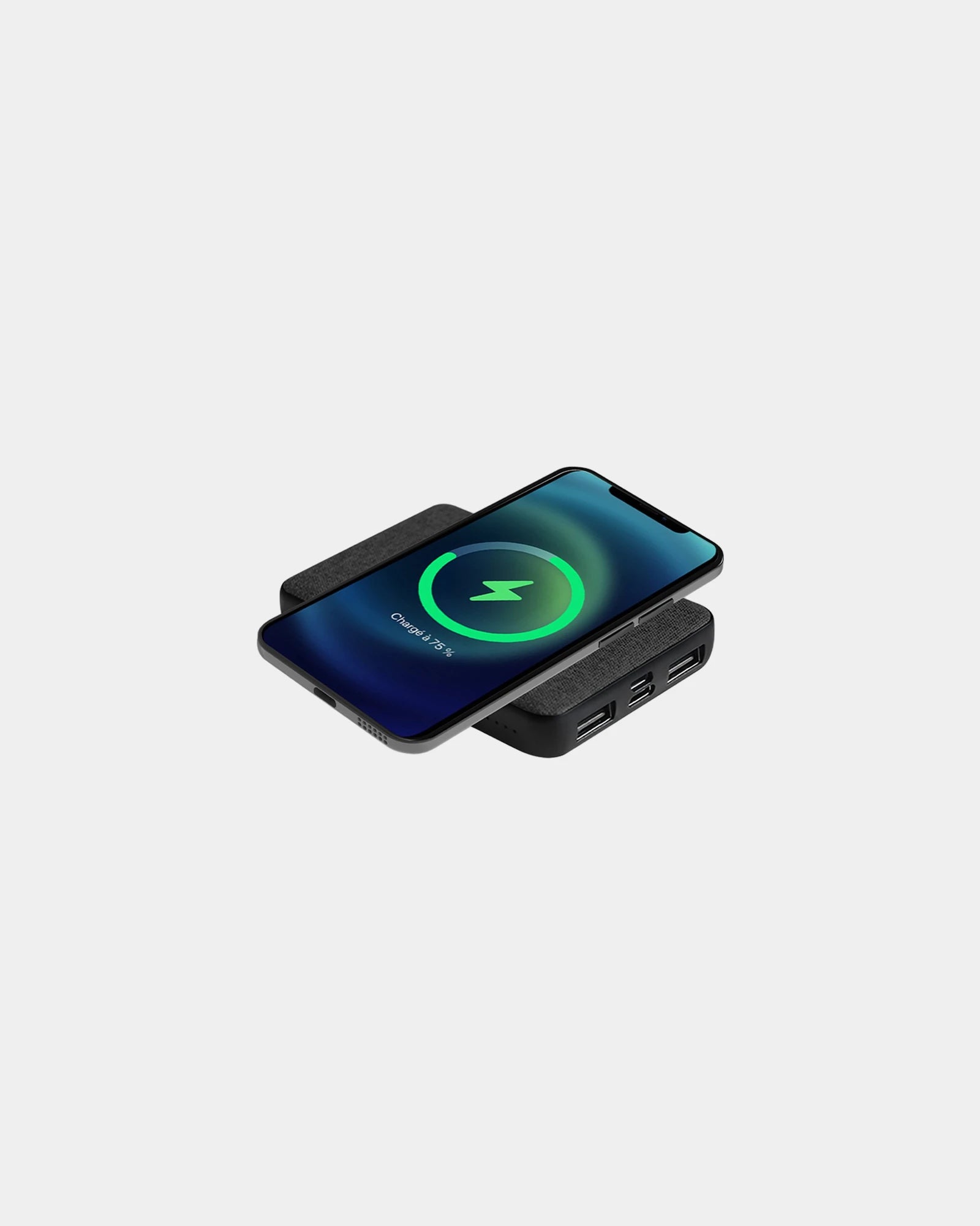 Batterie Blaupunkt RPET und Hanf 8000mAh zum Personalisieren - Schwarz