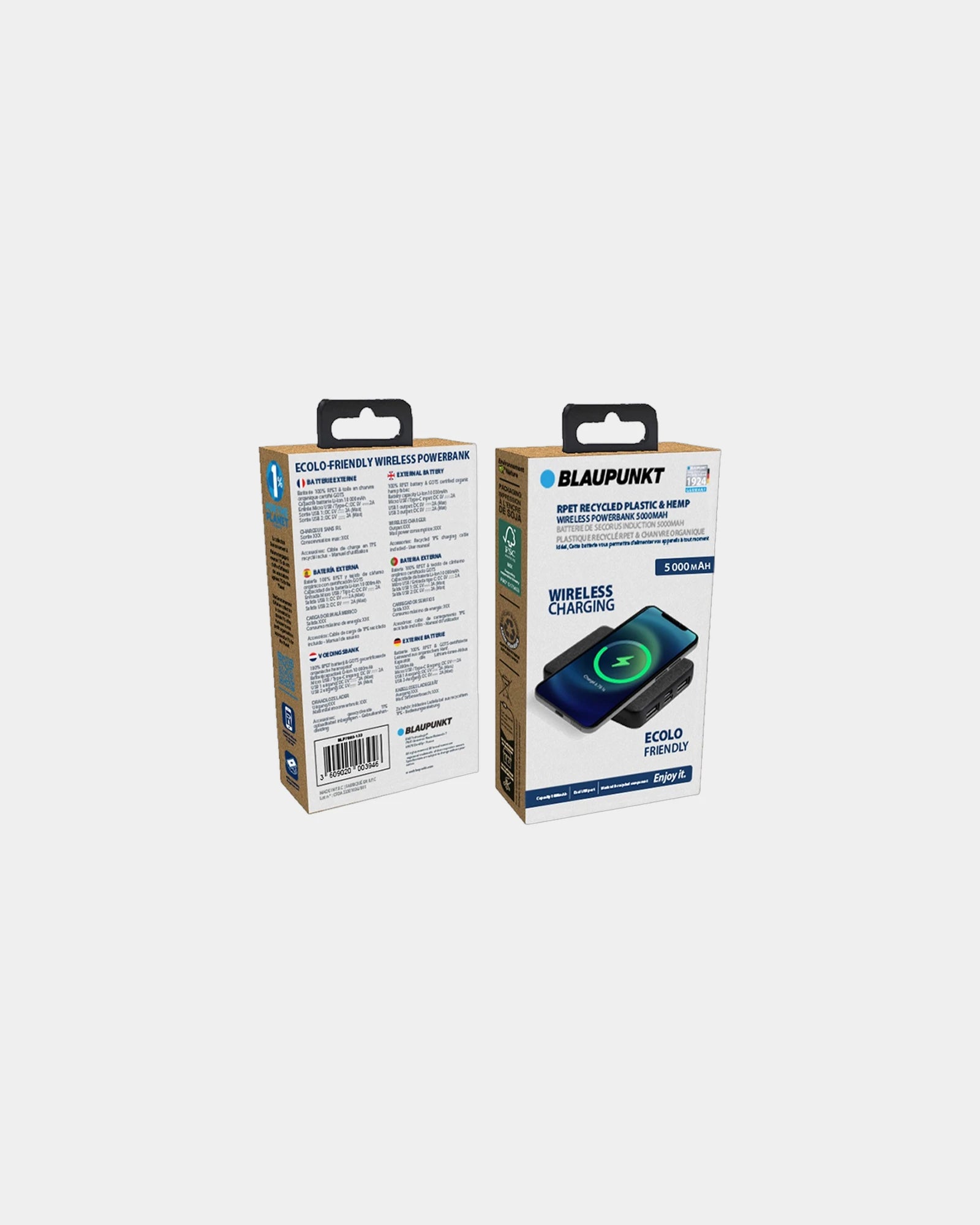 Batterie Blaupunkt RPET und Hanf 8000mAh zum Personalisieren - 4