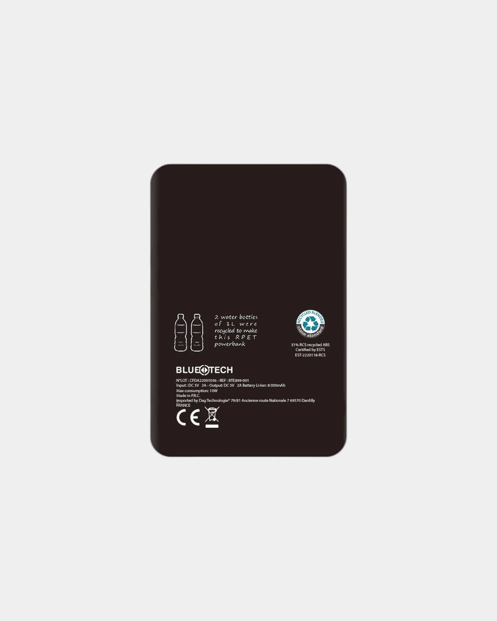 Batterie von Bluetech RPET 5000mAh zum Personalisieren - 3
