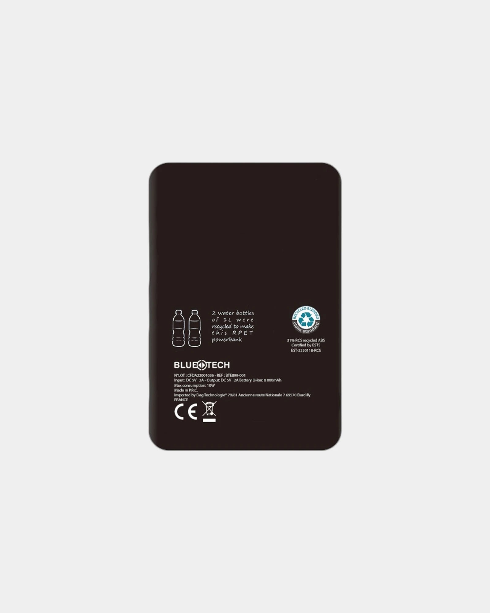 Batterie von Bluetech RPET 5000mAh zum Personalisieren - 3