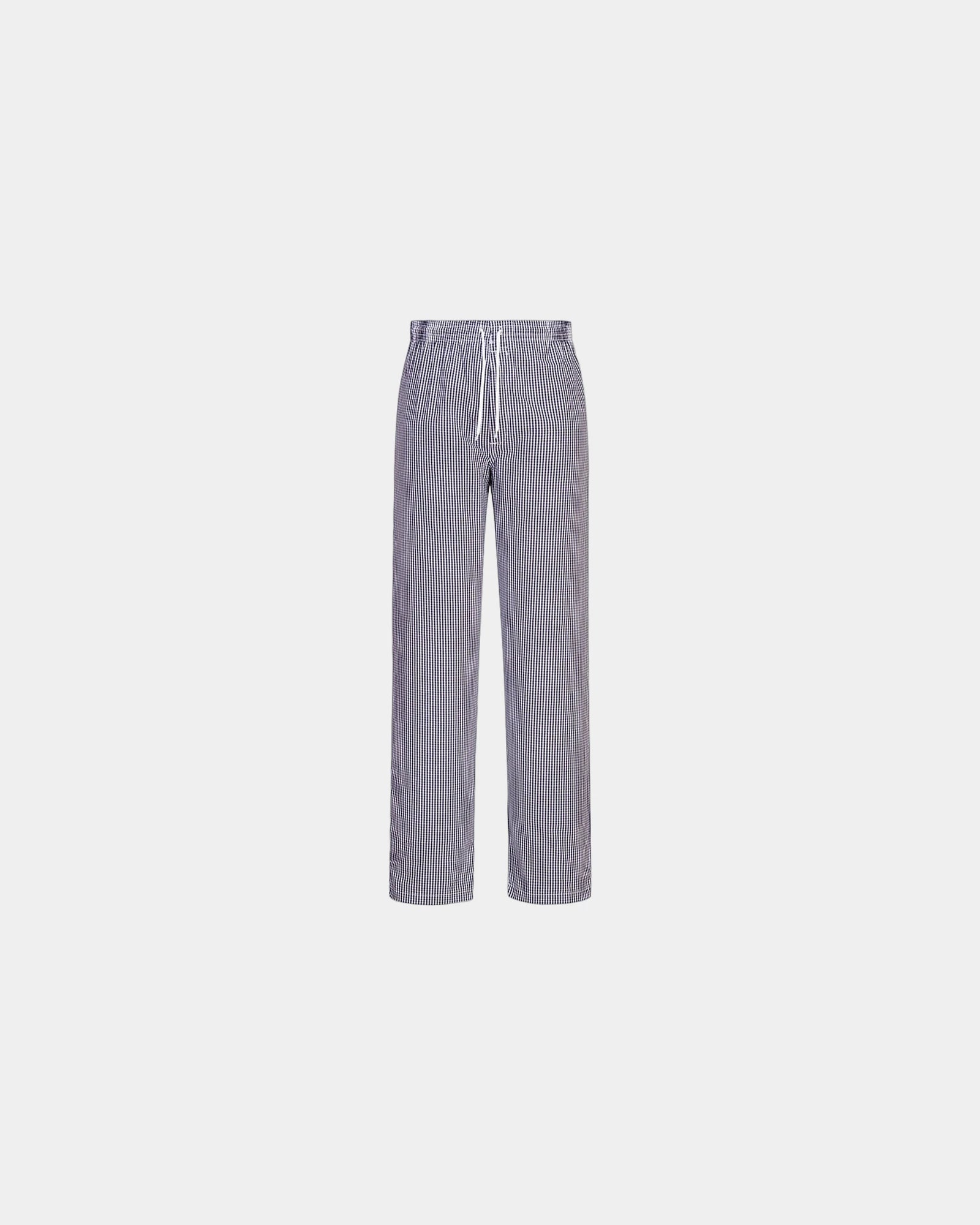 Küchenhose Bromley zum Personalisieren - Schachbrett Blau-Weiß