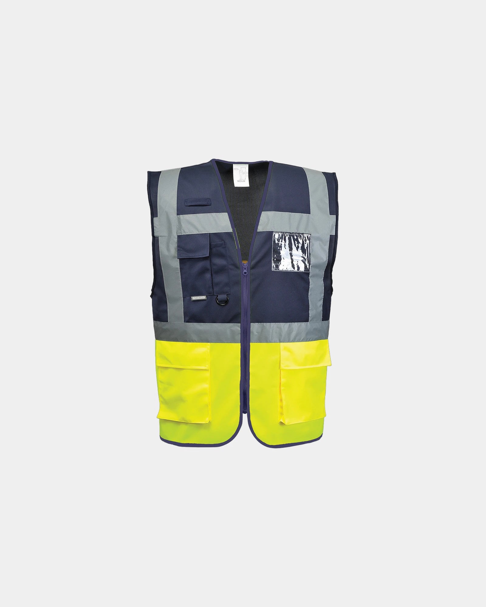 Gilet hochsichtbar Portwest Paris Executive zum Personalisieren - Gelb-Marineblau
