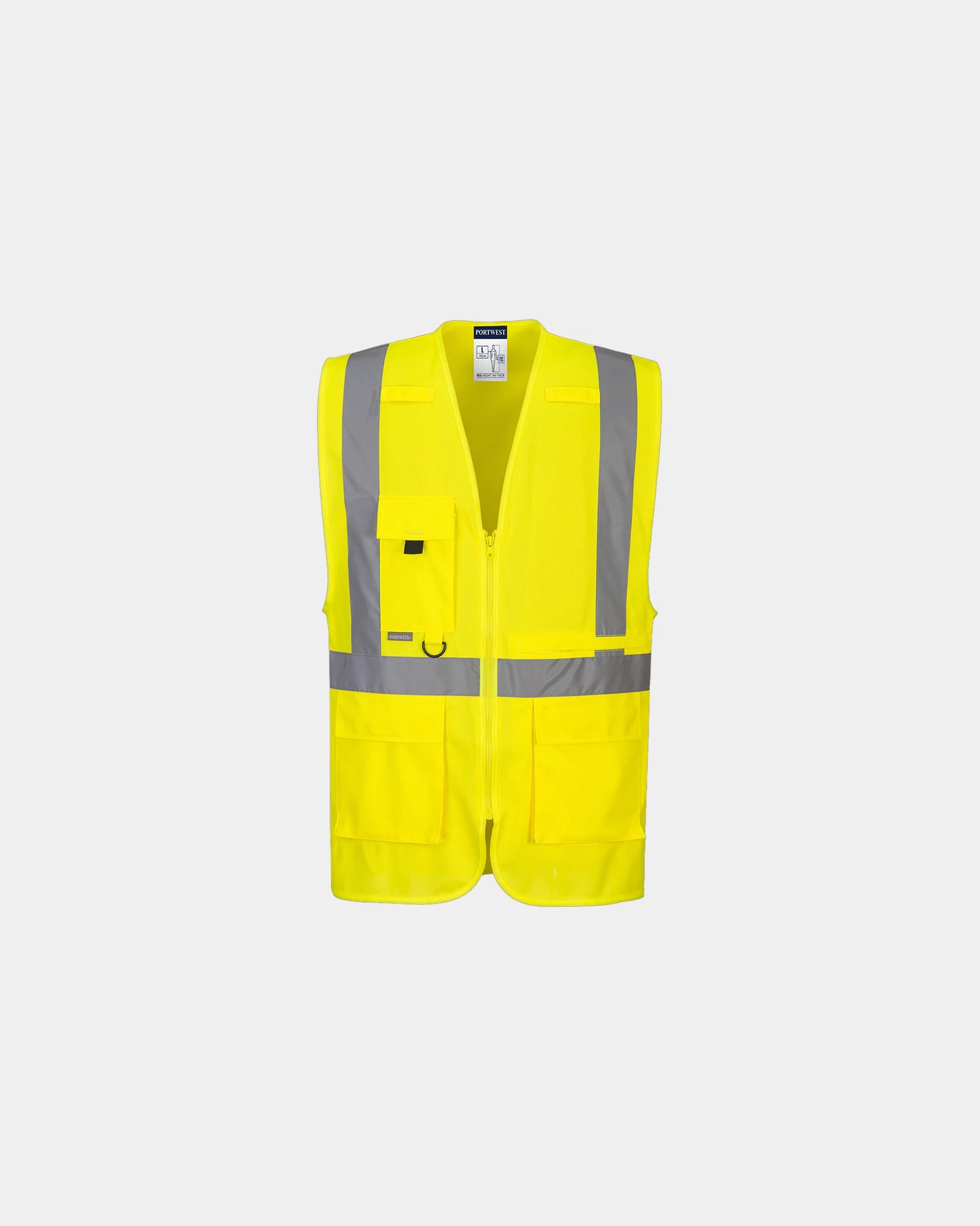 Gilet Executive Sichtbarkeit mit Tablet-Tasche zum Personalisieren - Gelb