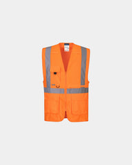 Gilet Executive Sichtbarkeit mit Tablet-Tasche zum Personalisieren - Orange
