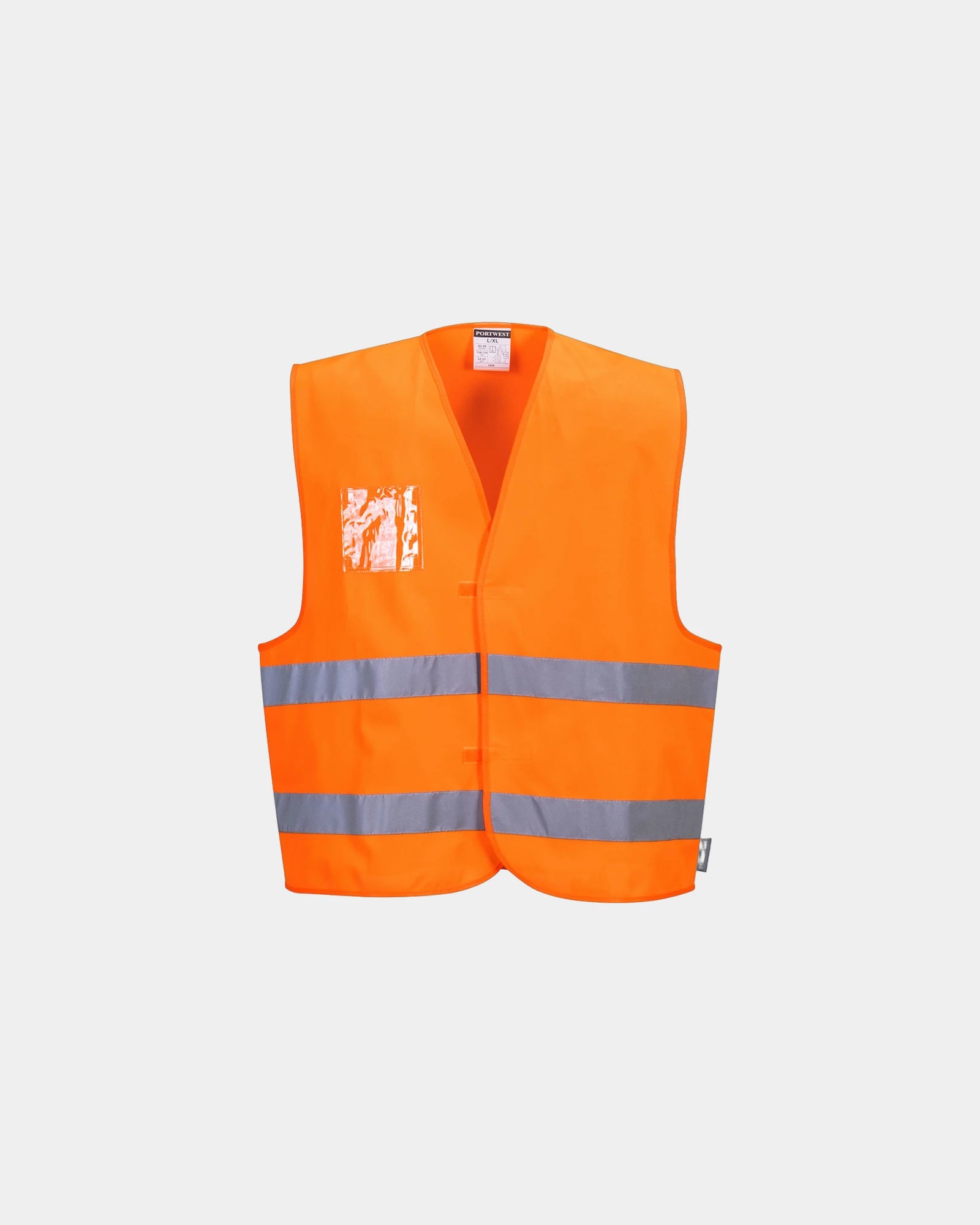 Gilet Hi-Vis mit Porte-Badge zum Personalisieren - Orange
