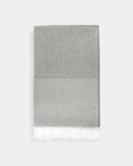 Fouta aus recycelter Baumwolle zum Personalisieren - Grau