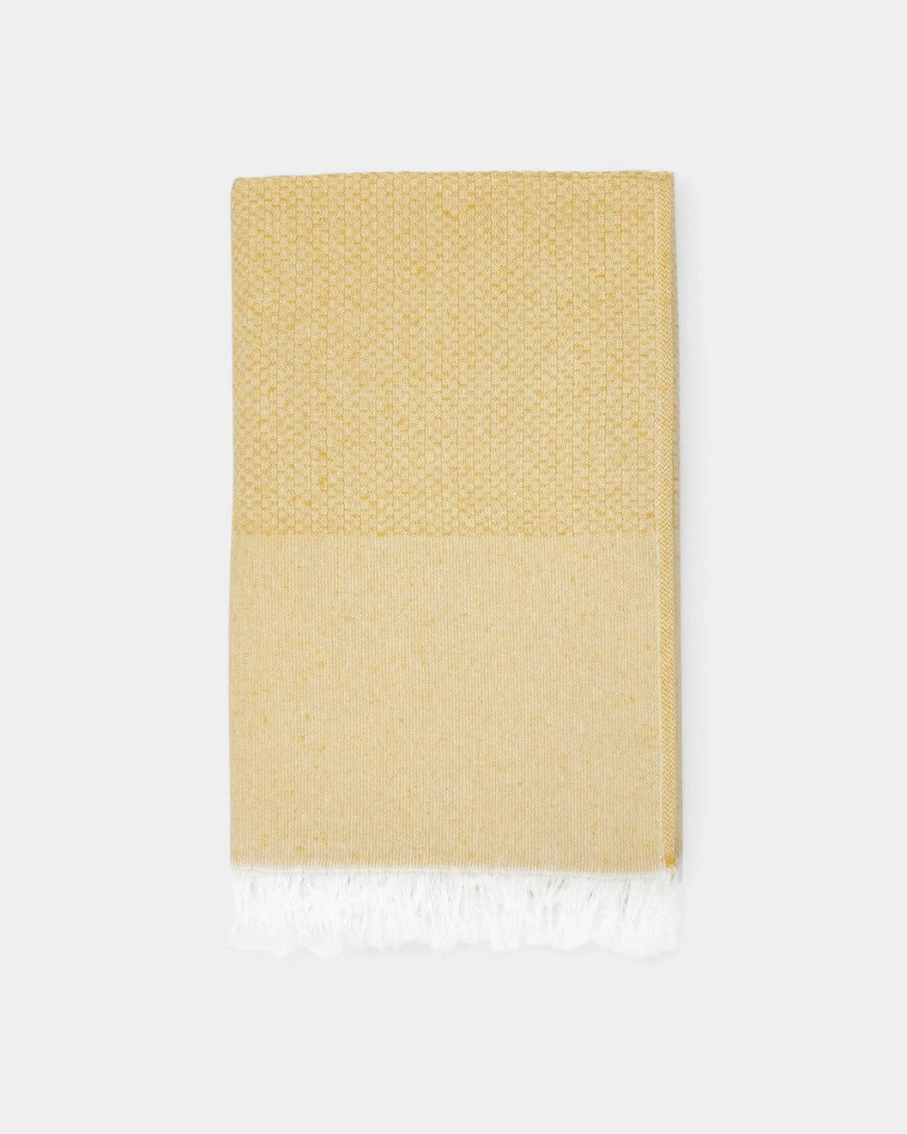 Fouta aus recycelter Baumwolle zum Personalisieren - Gelb