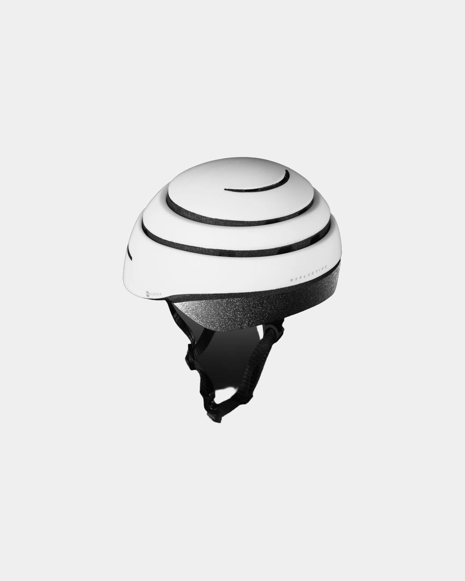 Helm Closca Loop Reflective Medium zum Personalisieren - Weiß reflektierendes Kohle