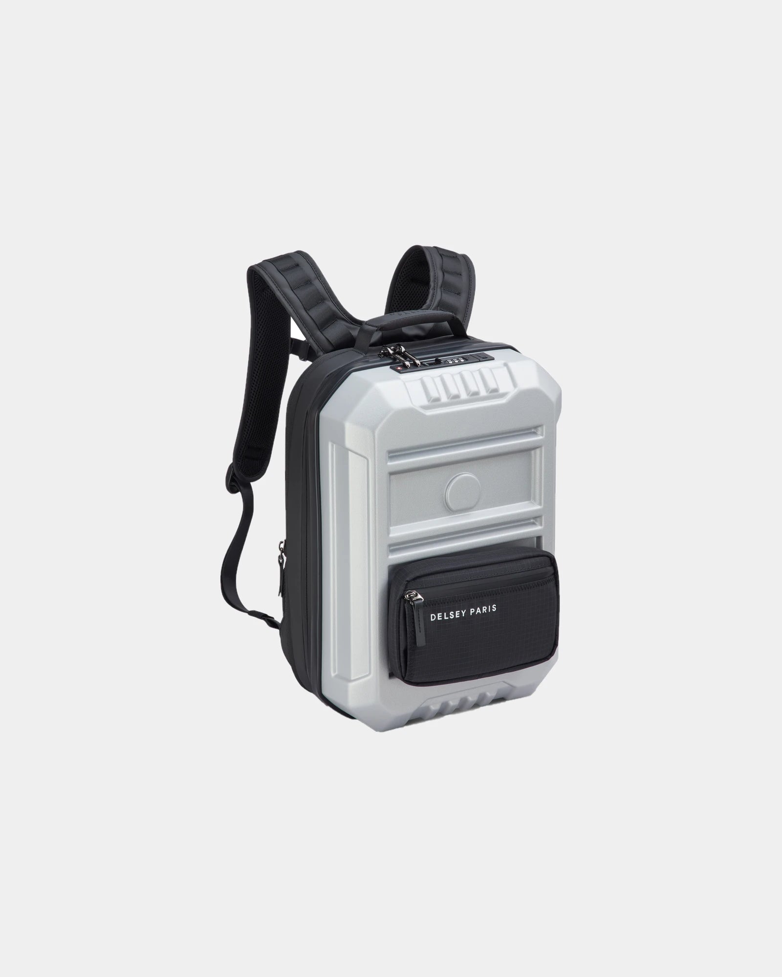 Rucksack Polycarbonat Delsey Rempart 2.0 zum Personalisieren - Silber