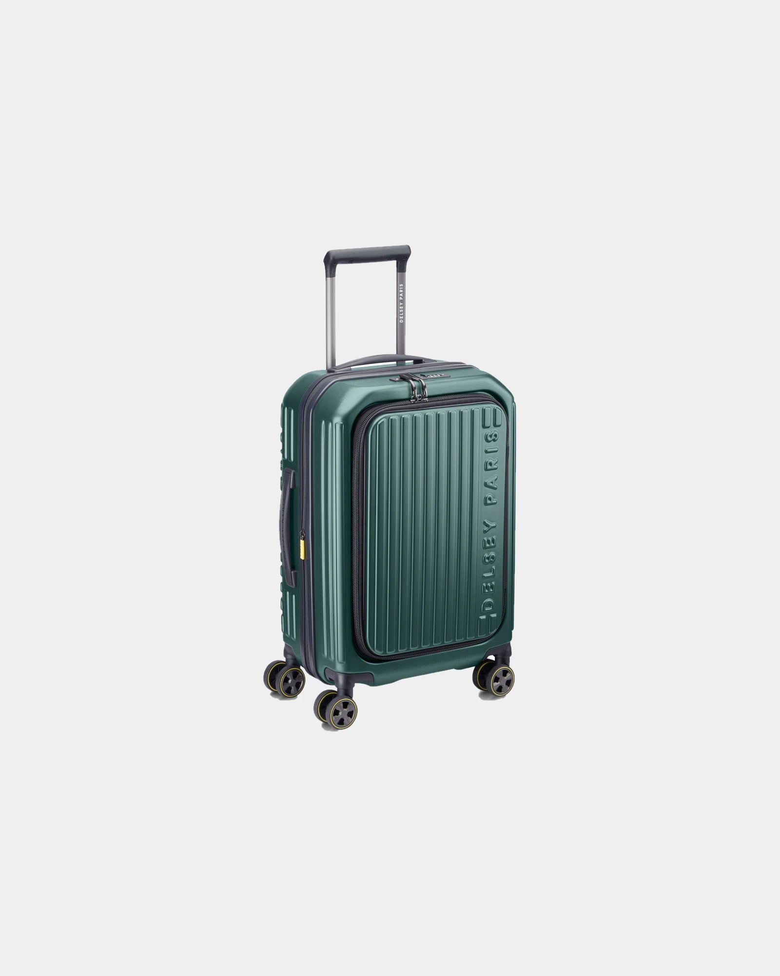Koffer Trolley Kabine Polycarbonat Delsey SECURITIME ZIP zum Personalisieren - Tiefgrün