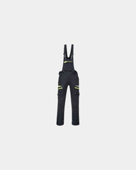 Latzhose DX4 hohe Sichtbarkeit zum Personalisieren - Schwarz-Himmelblau