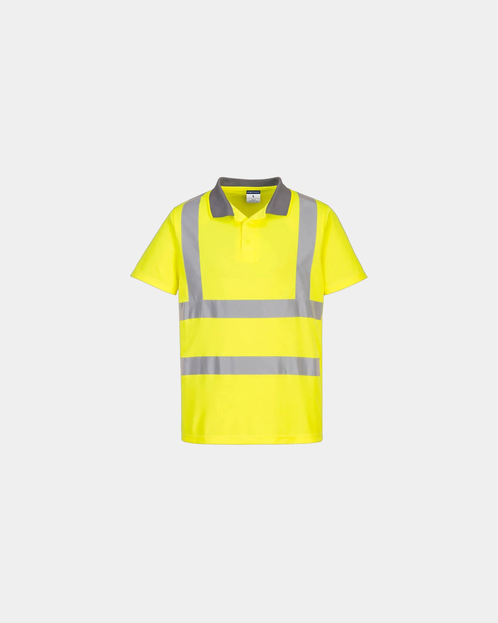 Poloshirt hochsichtbar 100% Polyester recycelt zum Personalisieren - Gelb