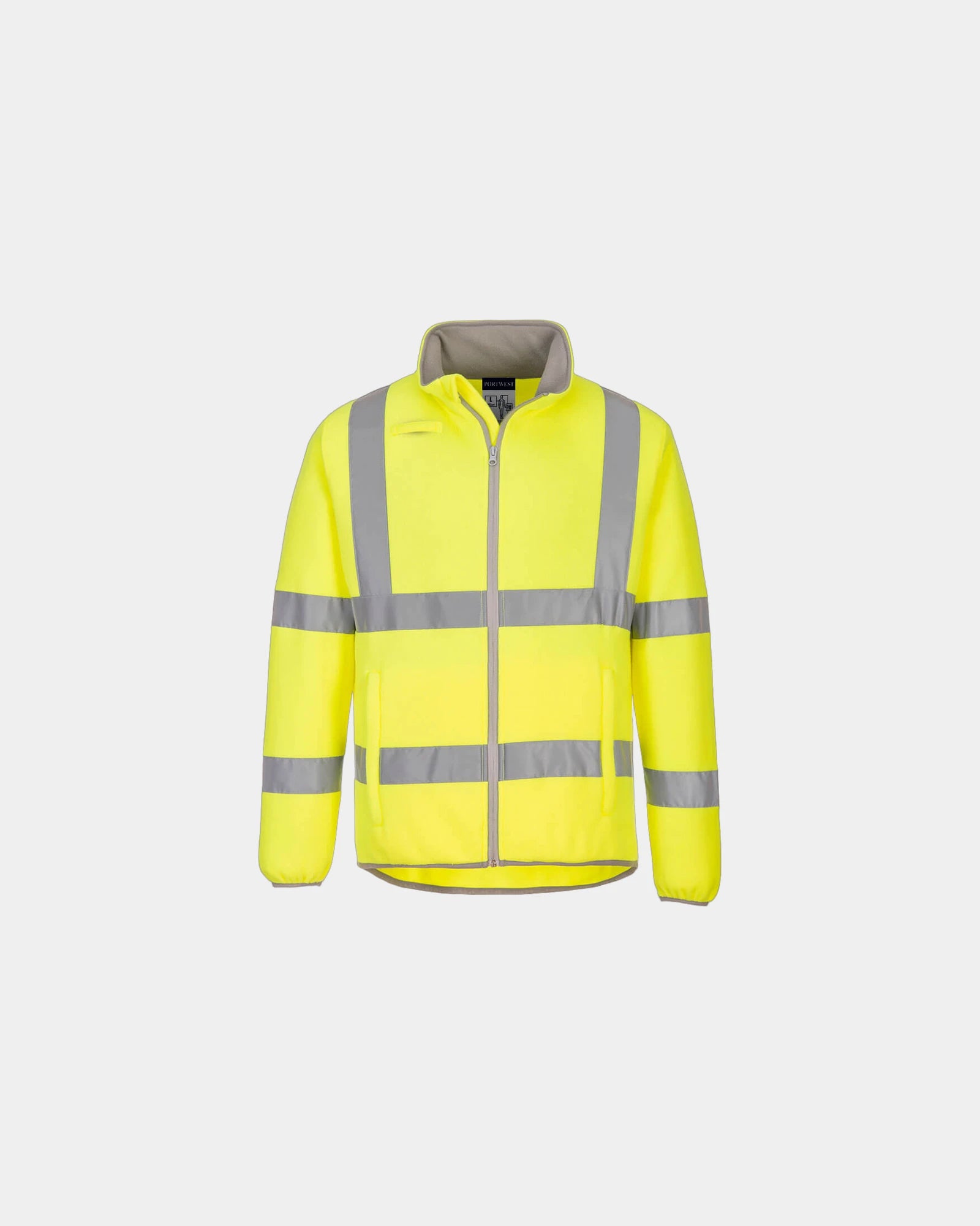 Fleecejacke hochvisibel 100% Polyester Portwest zum Personalisieren - Gelb