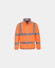Fleecejacke hochvisibel 100% Polyester Portwest zum Personalisieren - Orange
