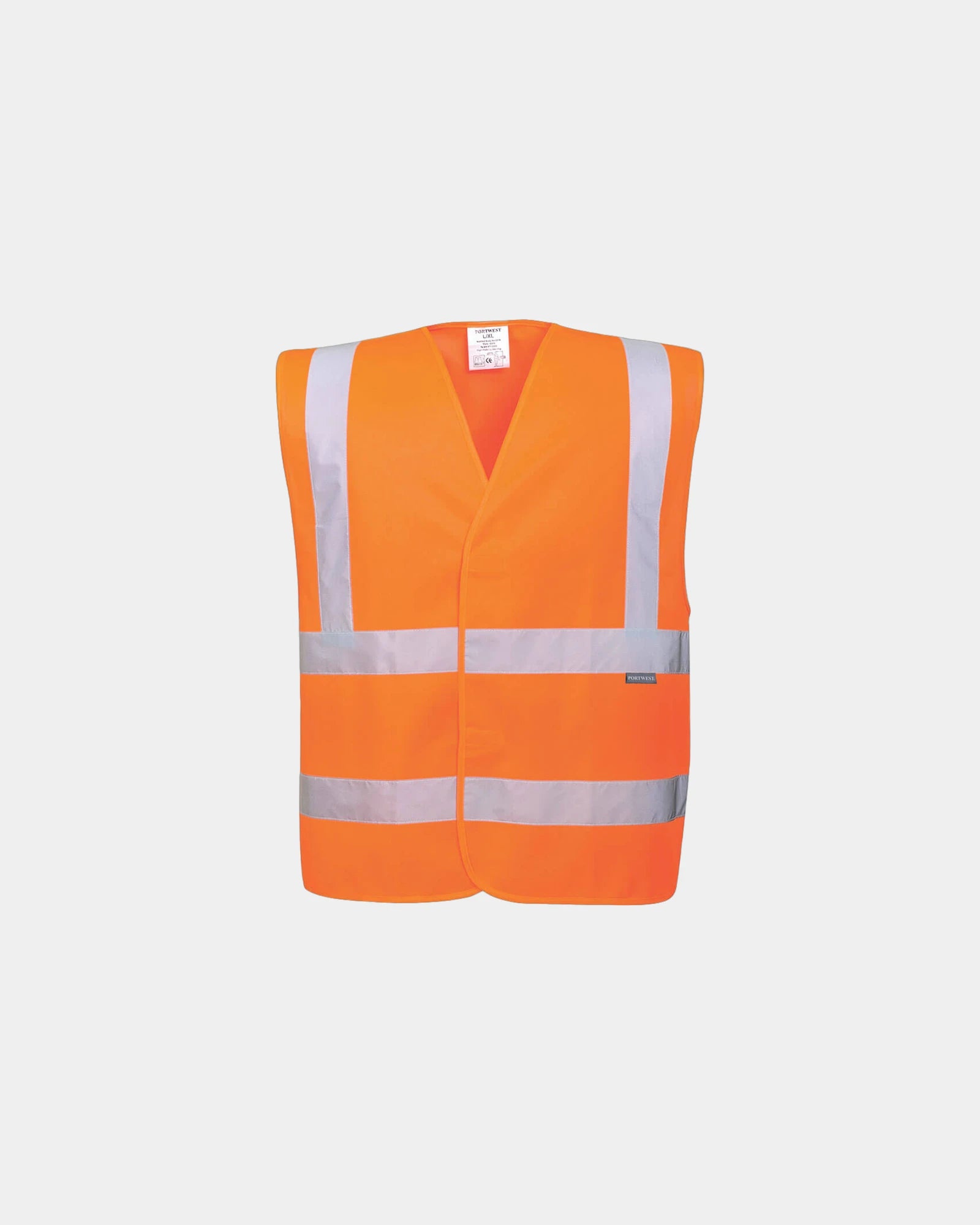 Weste hochsichtbar 100% recyceltes Polyester zum Personalisieren - Orange
