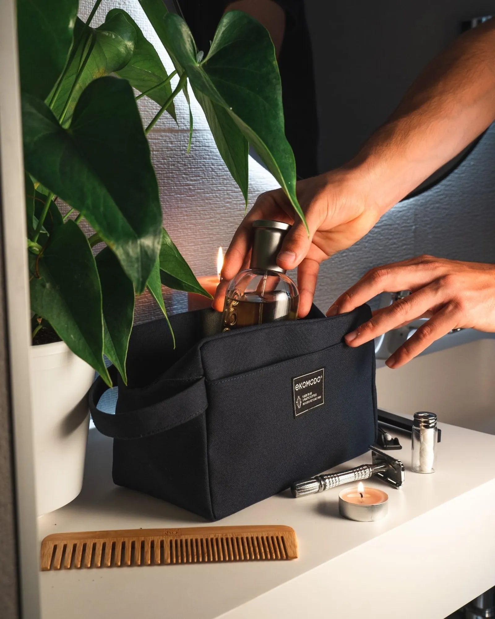 Kosmetiktasche recycelt Ekomodo Apain zum Personalisieren