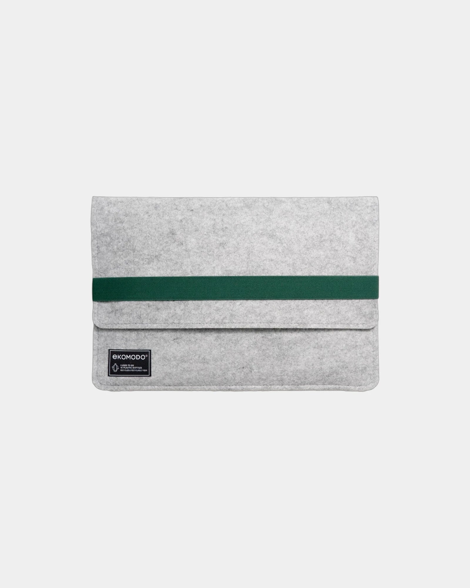 Laptophülle 100% recycelt Ekomodo Hazi 13" zum Personalisieren - Dunkelgrün