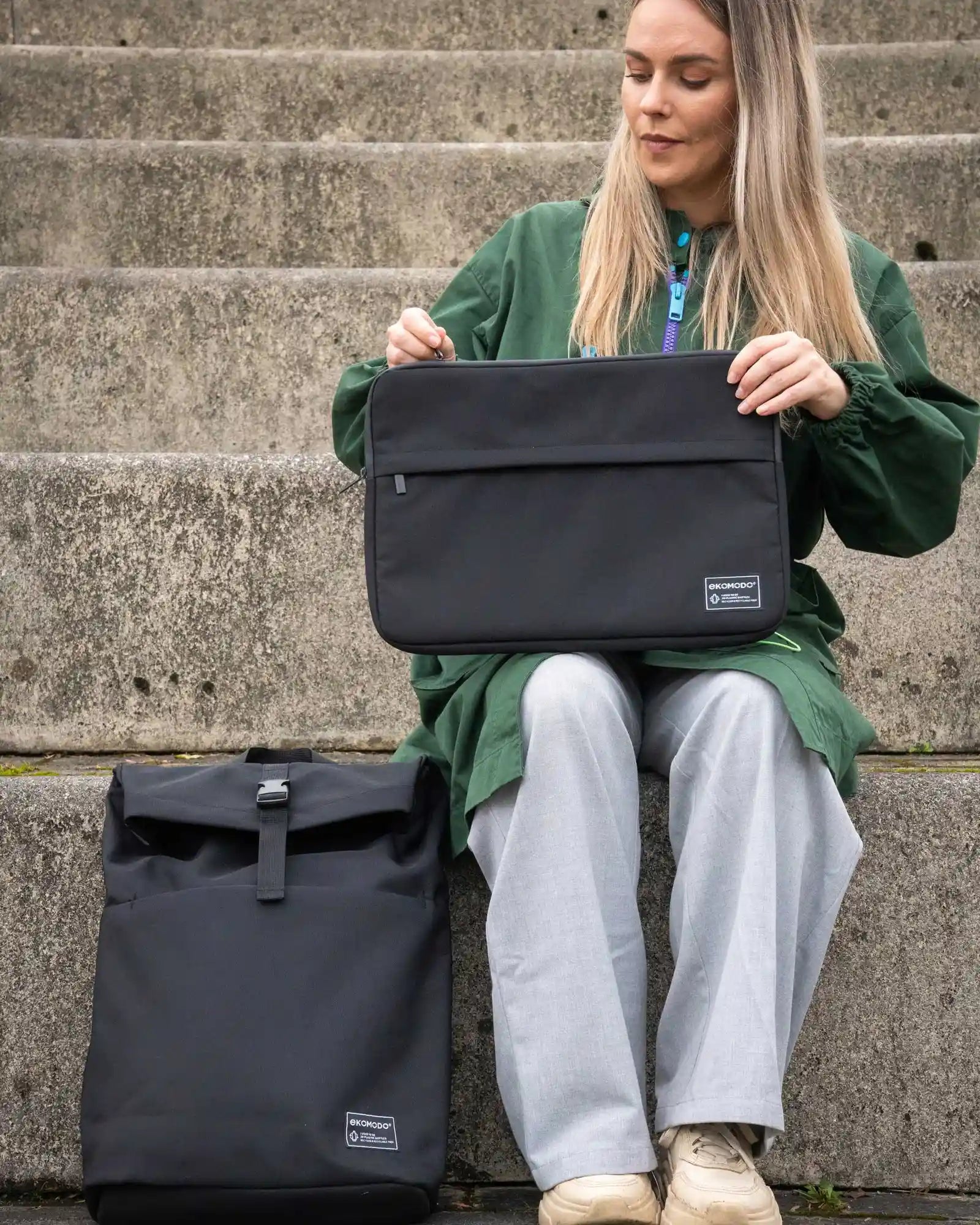 Laptophülle 13" recycelt Ekomodo zum Personalisieren - 5
