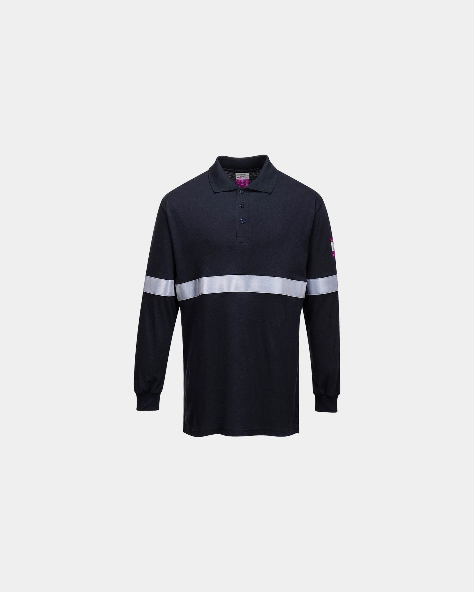 Poloshirt antistatisch flammensicher Portwest zum Personalisieren - Marineblau