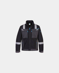 Arbeitsjacke Modaflame WX3 zum Personalisieren - Schwarz-Himmelblau