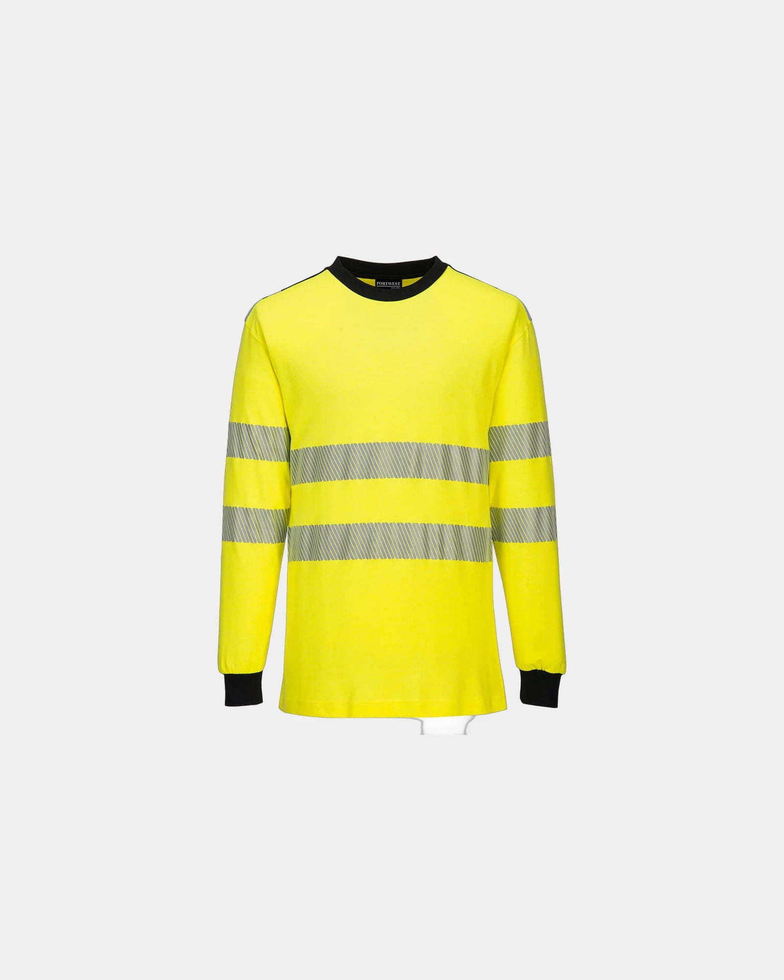 T-Shirt Hi-Vis Flamme Resistenz Portwest zum Personalisieren - Gelb-Schwarz