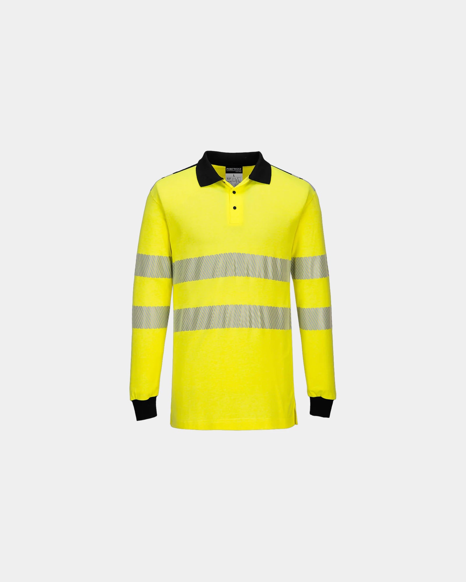 Hochflammfestes Poloshirt Portwest zur Personalisierung zum Personalisieren - Gelb-Schwarz