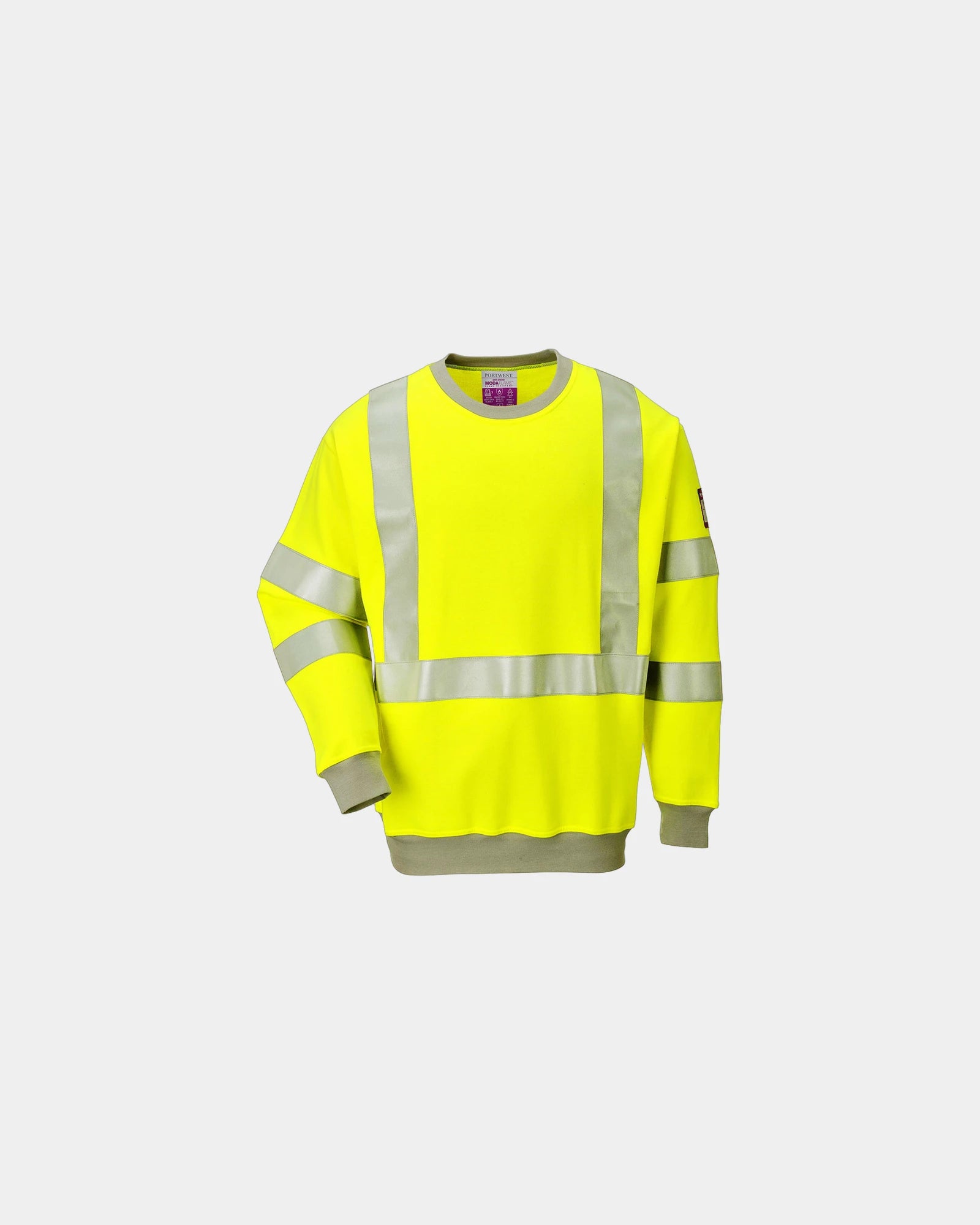 Sweatshirt Polyester Baumwolle Portwest zum Personalisieren - Gelb