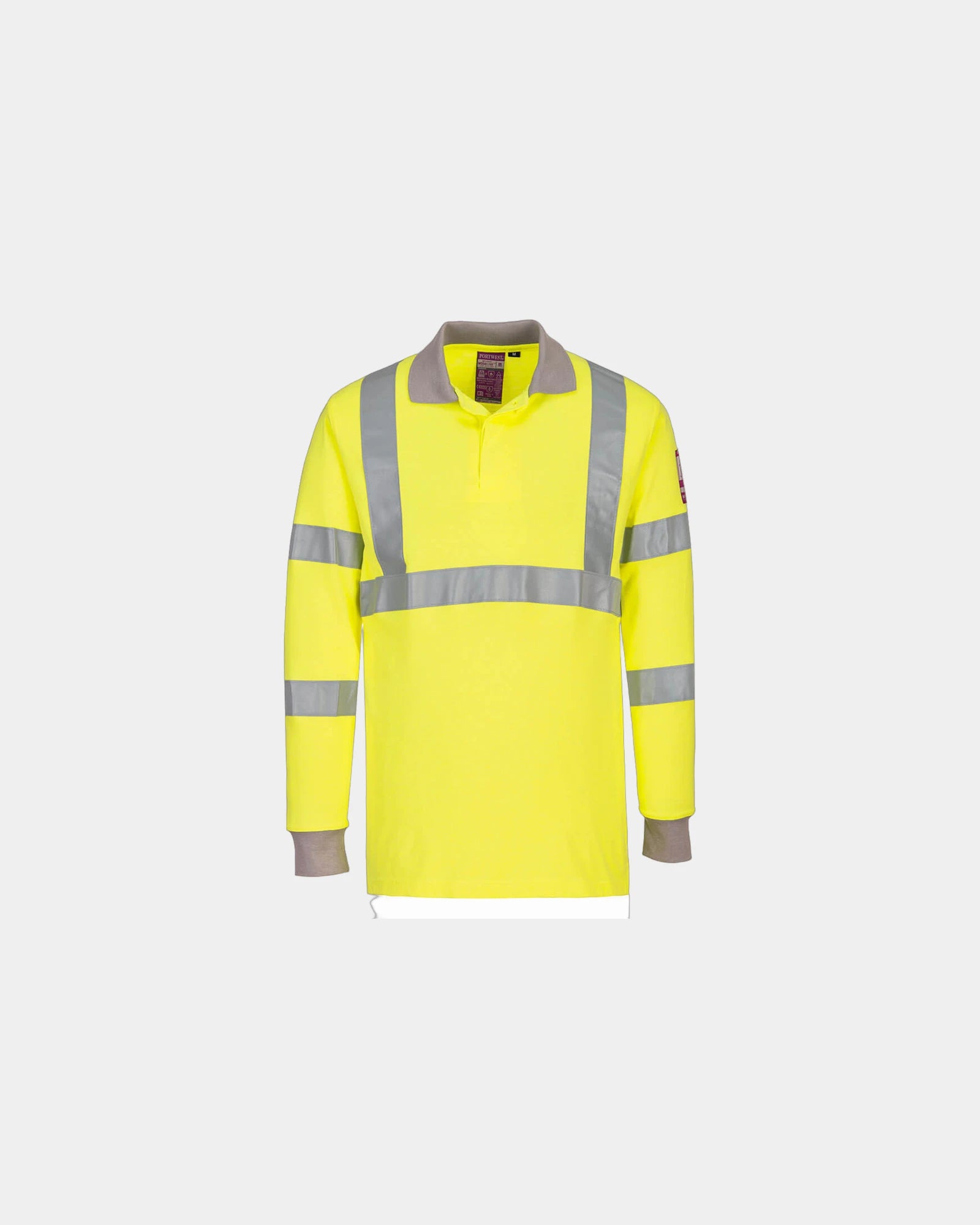 Poloshirt manches longues Modacrylic zum Personalisieren - Gelb