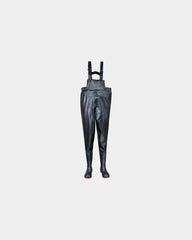 Cuissardes PVC-Nitril Portwest S5 zum Personalisieren - Schwarz-Himmelblau
