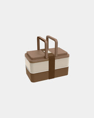 Lunchbox 2 Fächer Goodjour zum Personalisieren - Beige-Braun