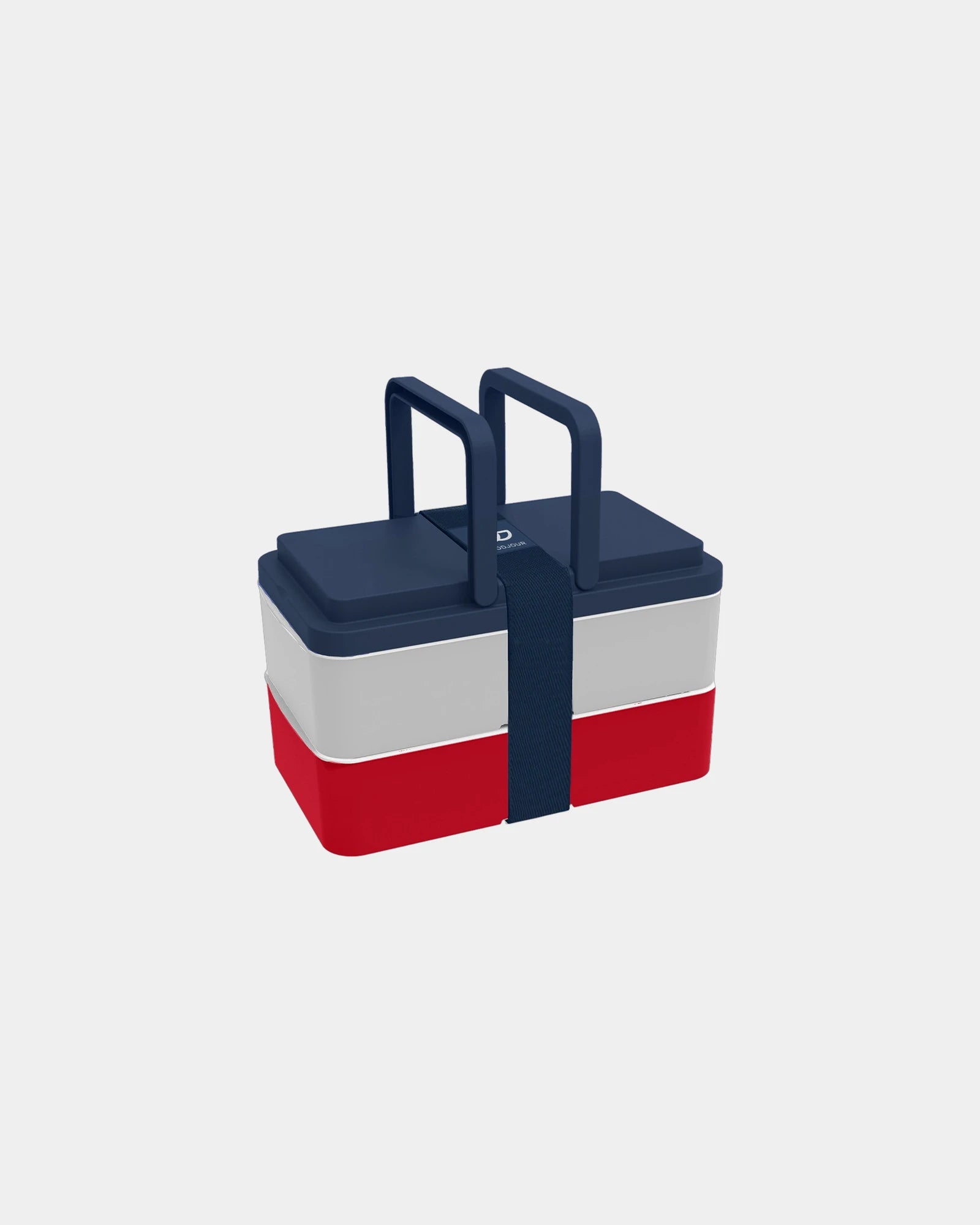 Lunchbox 2 Fächer Goodjour zum Personalisieren - Weiß-Blau