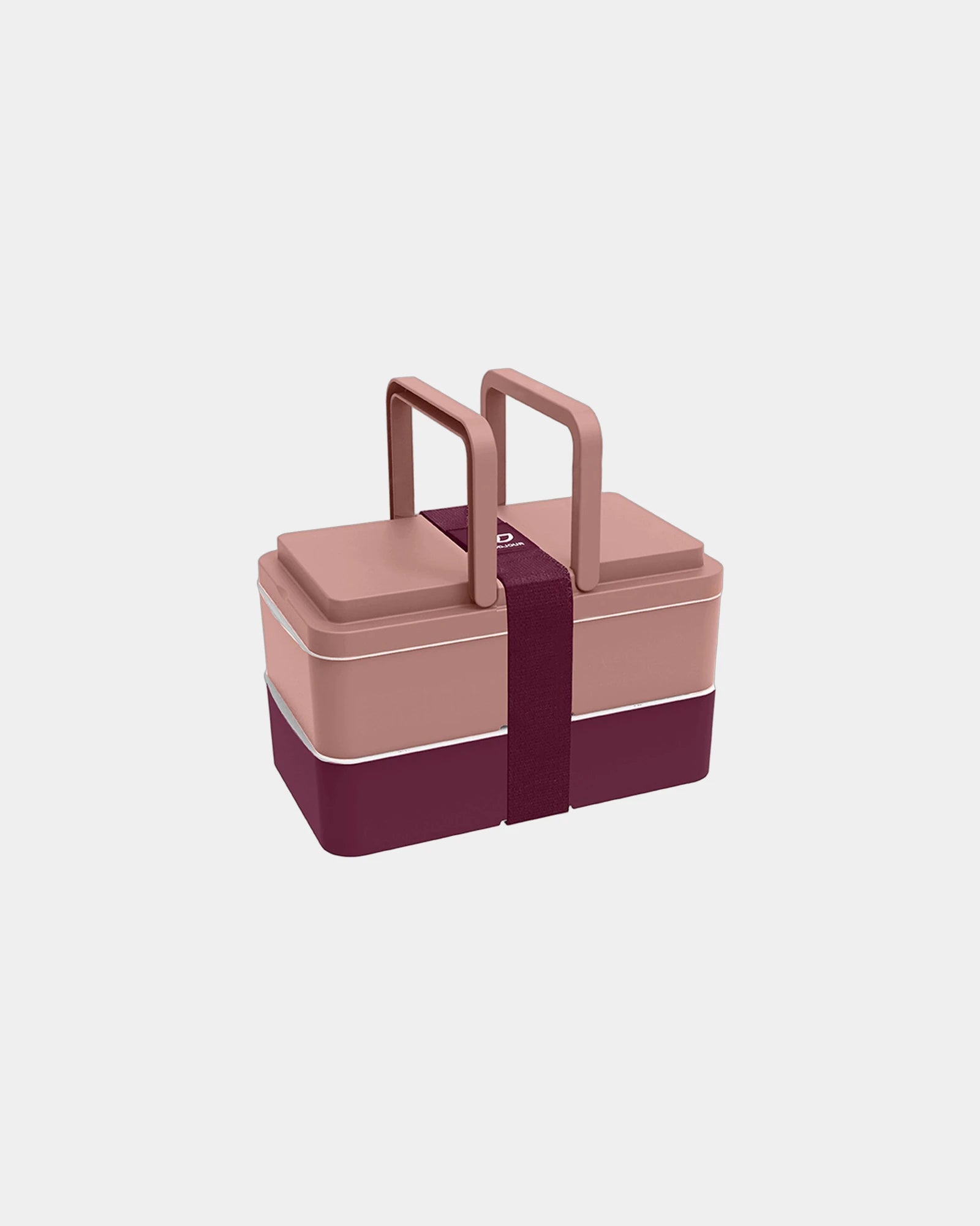 Lunchbox 2 Fächer Goodjour zum Personalisieren - Pflaume-Beige
