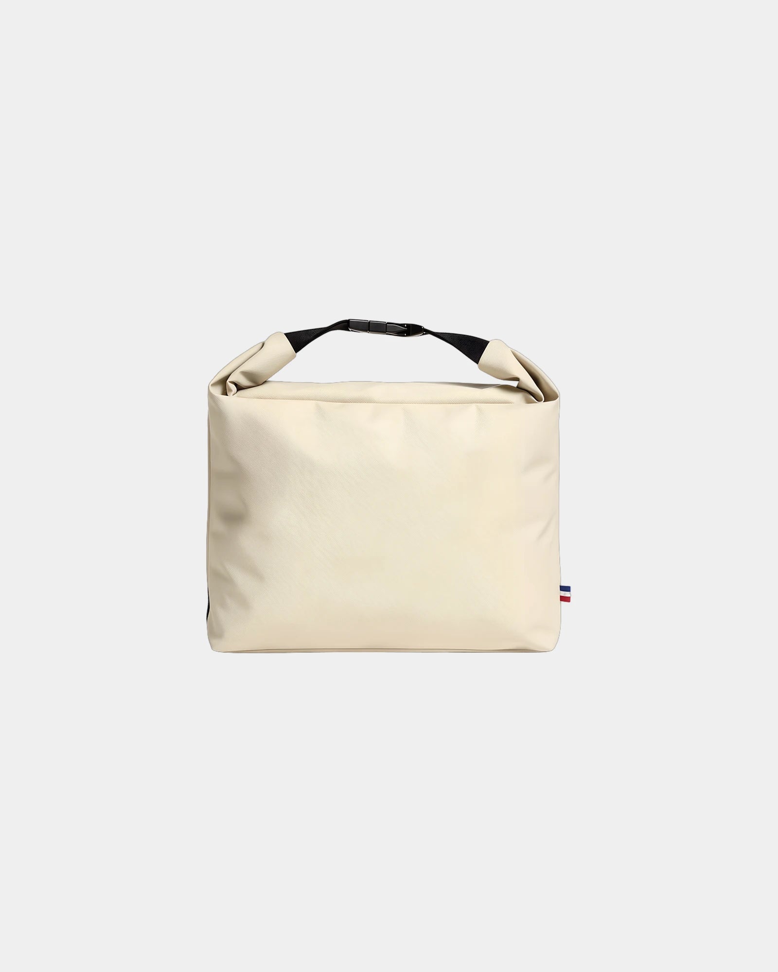 Isolierbeutel RPET Goodjour Rolltop zum Personalisieren - Beige-Schwarz