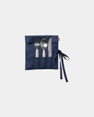 Set von Besteck mit Tasche Goodjour zum Personalisieren - Marineblau