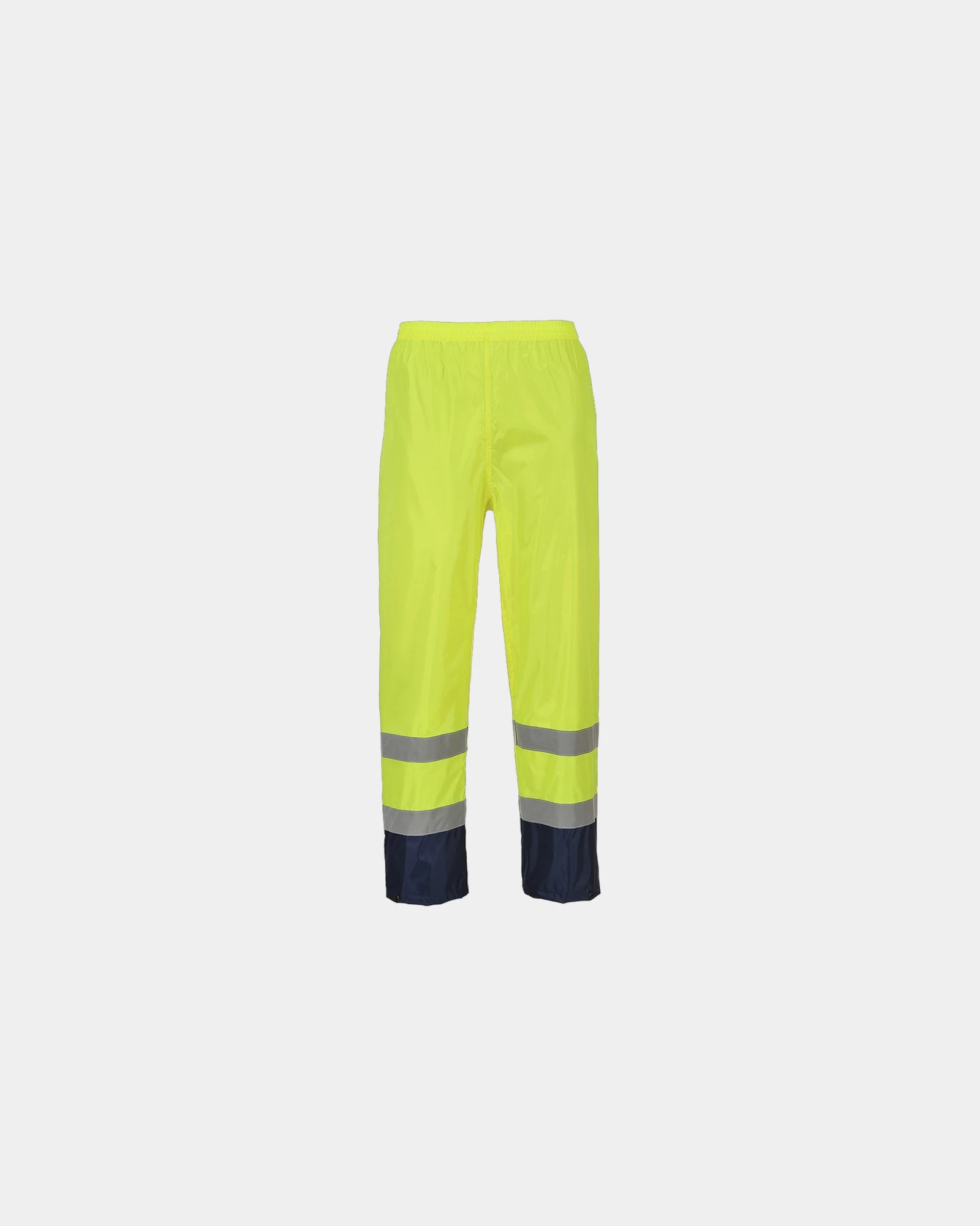 Regenhose Hi-Vis zum Personalisieren - Gelb-Marineblau
