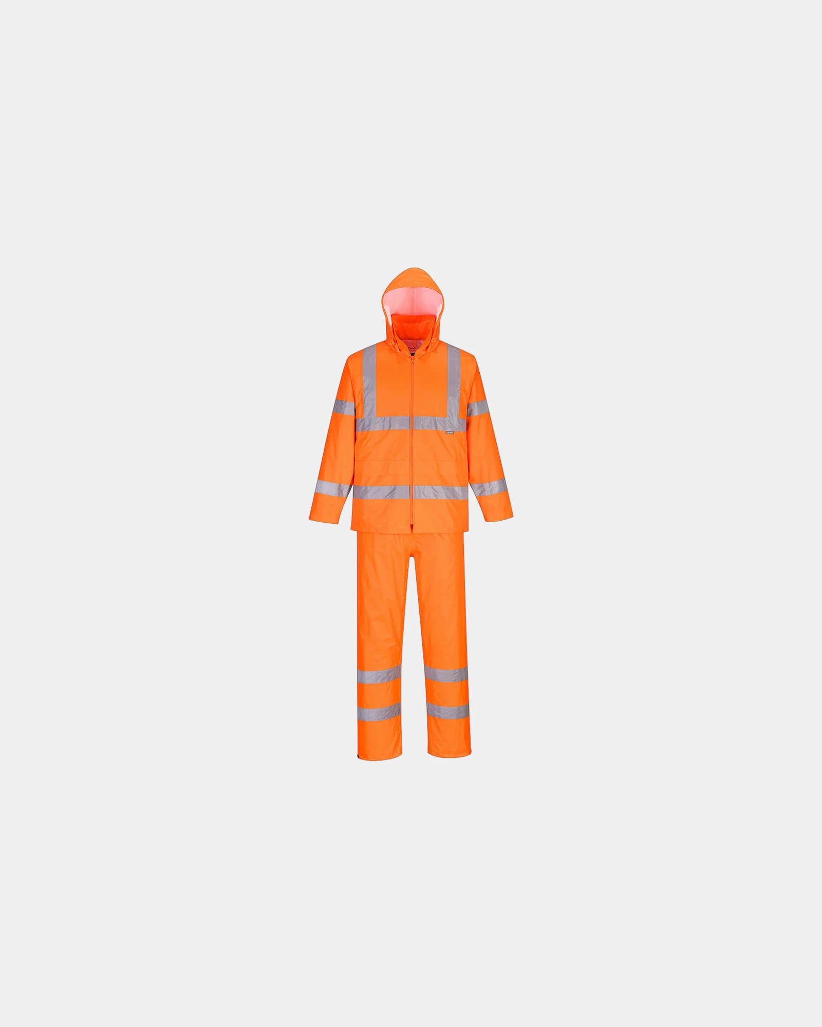 Regenjacke hochsichtbar 100% Baumwolle zum Personalisieren - Orange