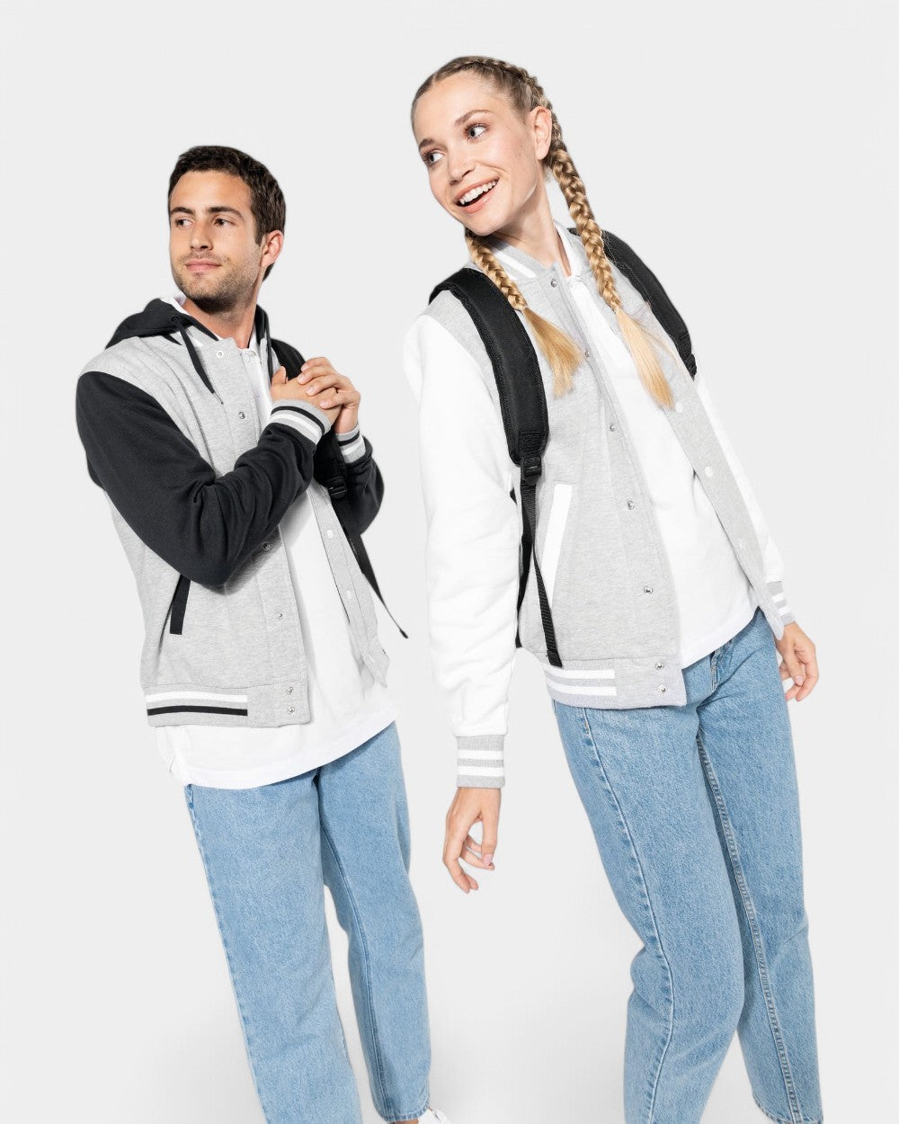 Teddy-Blouson aus Sweatstoff Unisex zum Personalisieren - 6