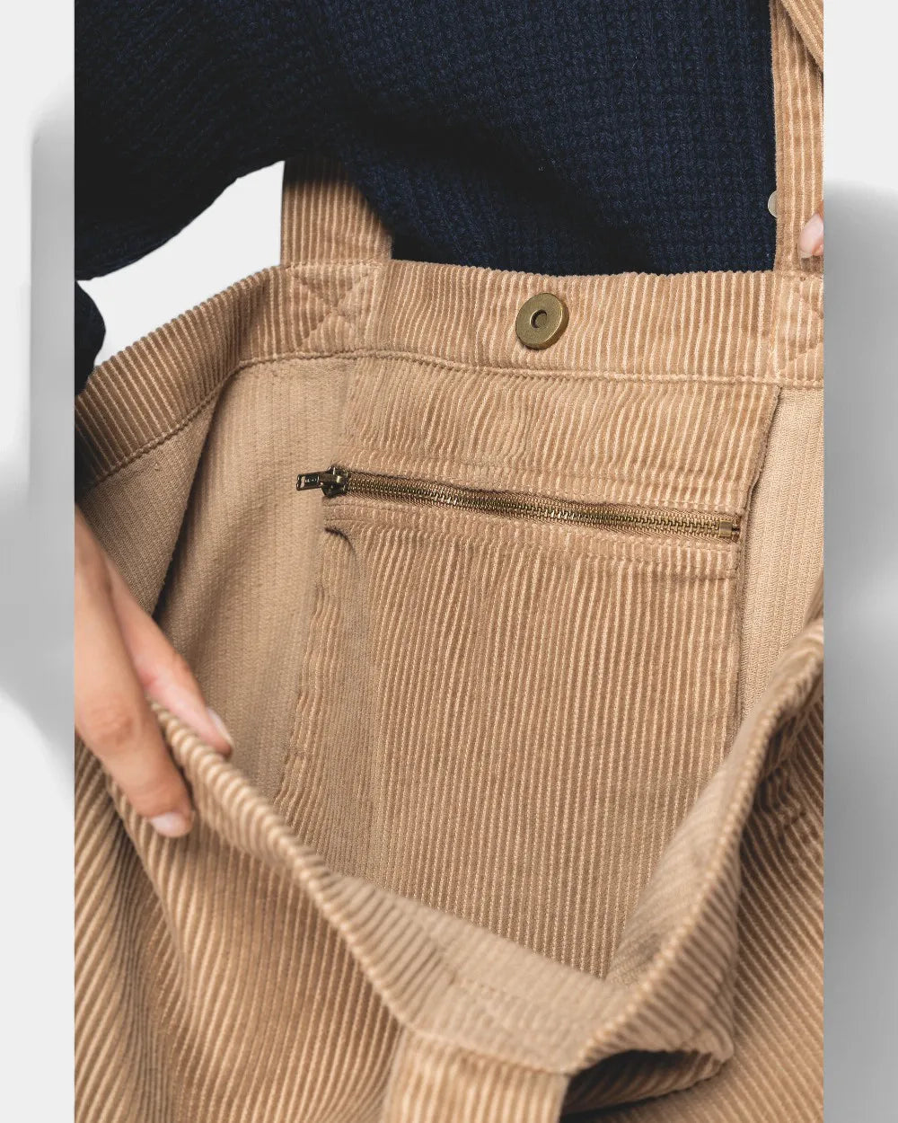 Cord-Tasche in Washed-Optik zum Personalisieren - 2