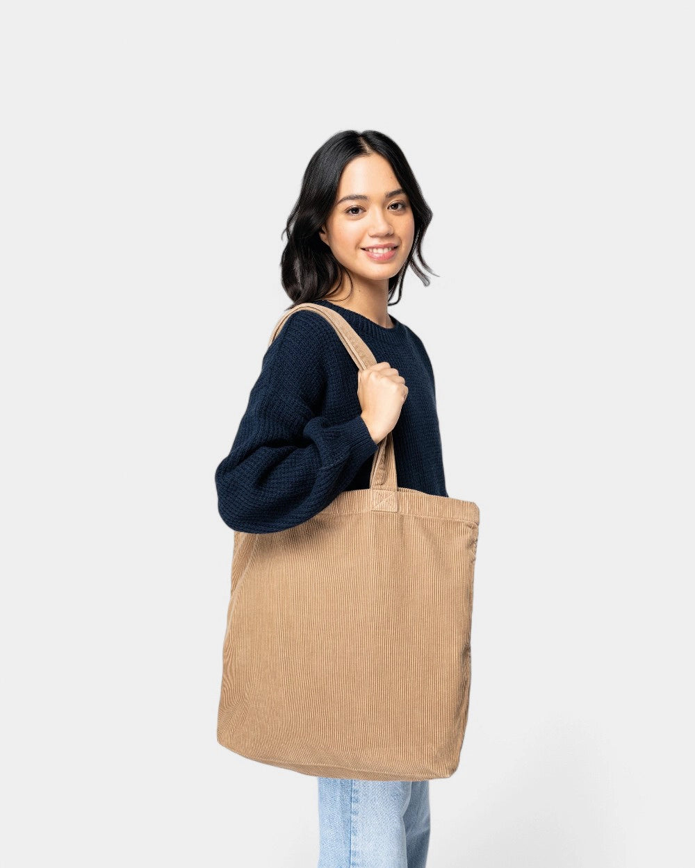 Cord-Tasche in Washed-Optik zum Personalisieren