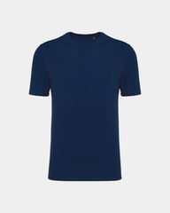 Rundhals-T-Shirt Made in Europe unisex personalisierbar - Marineblau