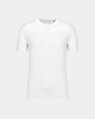 Rundhals-T-Shirt Made in Europe unisex personalisierbar - Weiß