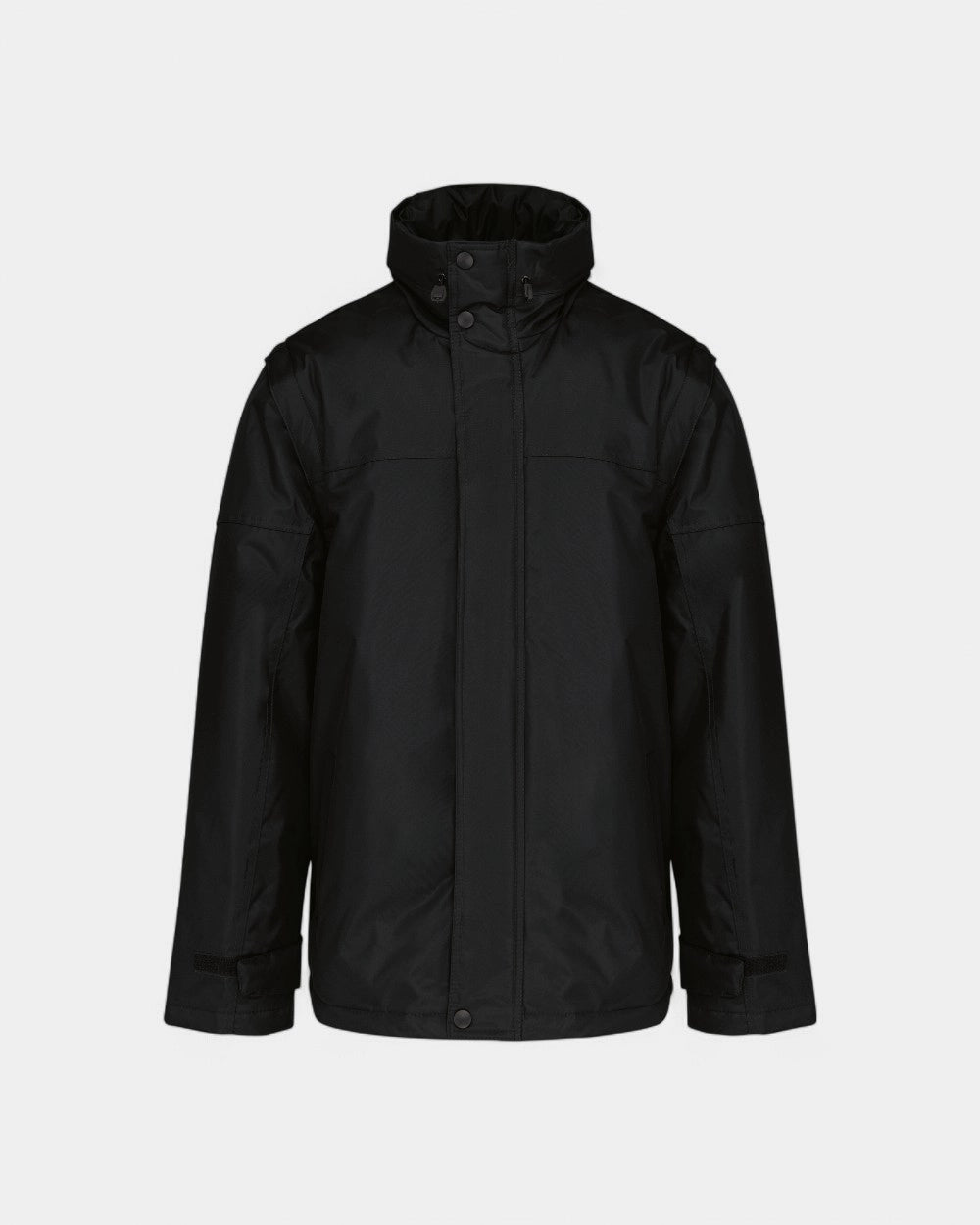 Herrenjacke mit abnehmbaren Ärmeln zum Personalisieren - Schwarz