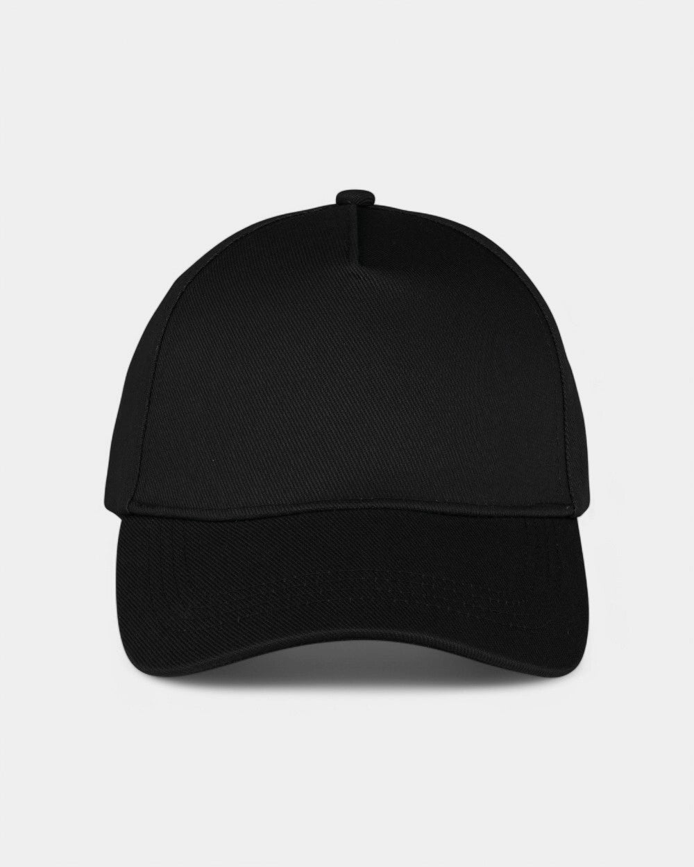 Umweltfreundliche 5-Panel-Unisex-Kappe zum Personalisieren - Schwarz