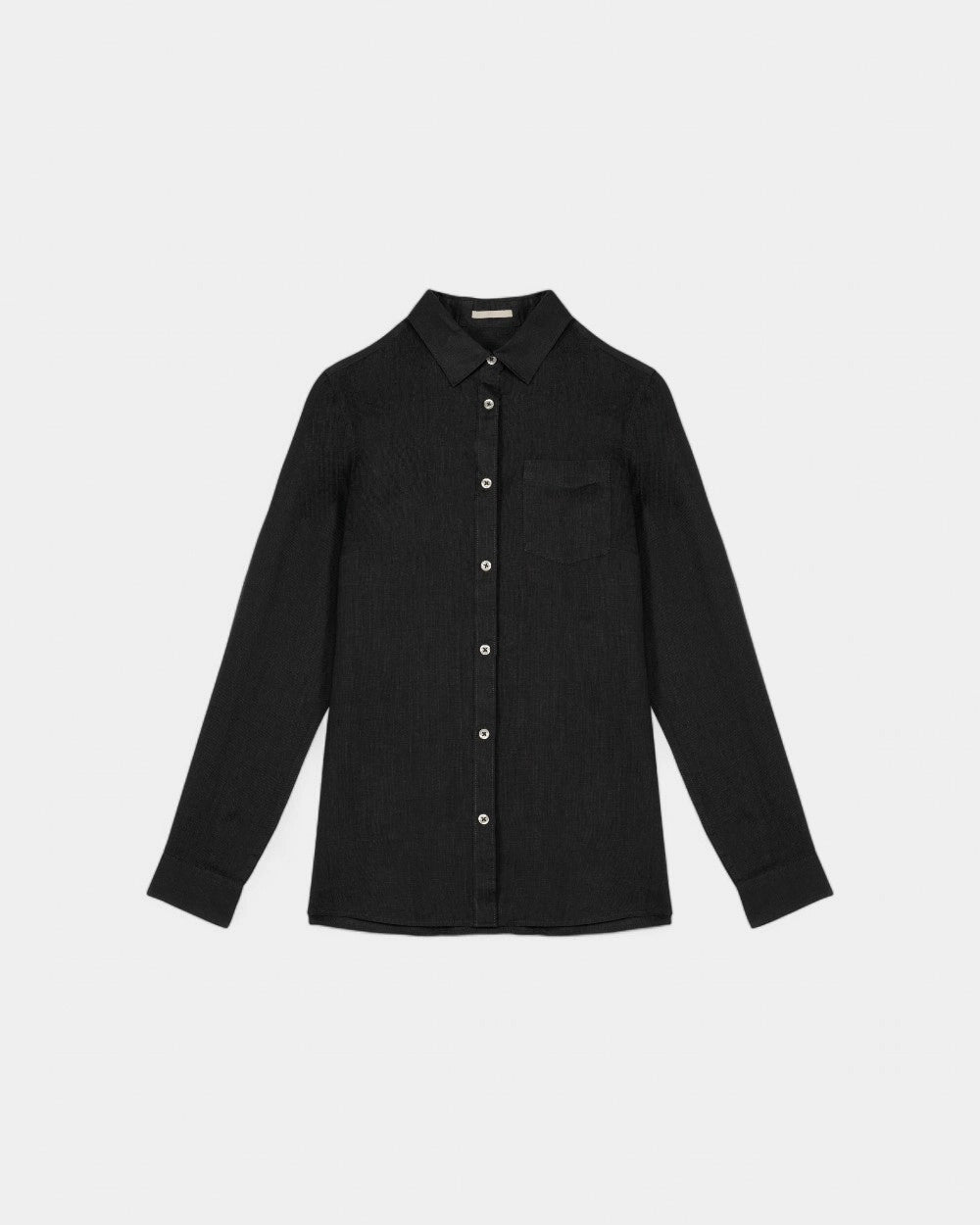 Damenbluse aus Leinen zum Personalisieren - Anthracite Grey