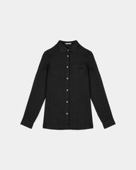 Damenbluse aus Leinen zum Personalisieren - Anthracite Grey