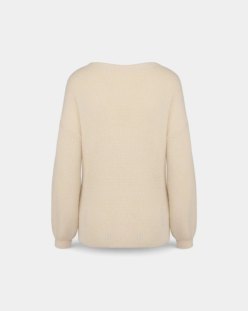 Umweltfreundlicher Damenpullover aus Merinowolle zum Personalisieren - Ivory