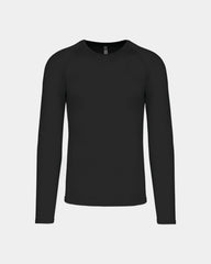 Sport-Langarmshirt Unisex zum Personalisieren - Schwarz