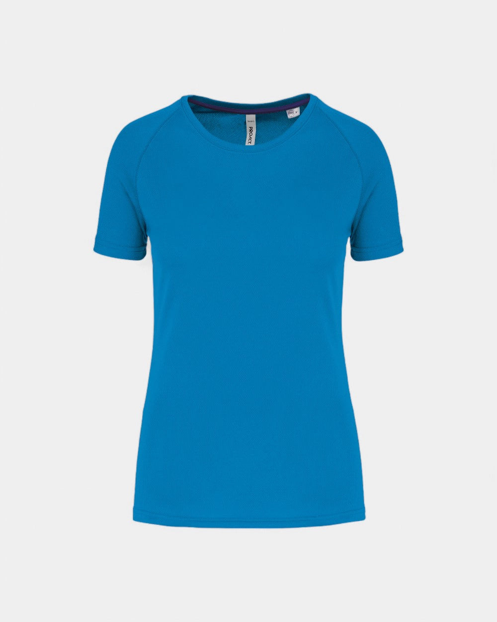 Recyceltes Damen-Sport-T-Shirt zum Personalisieren - Aqua Blau