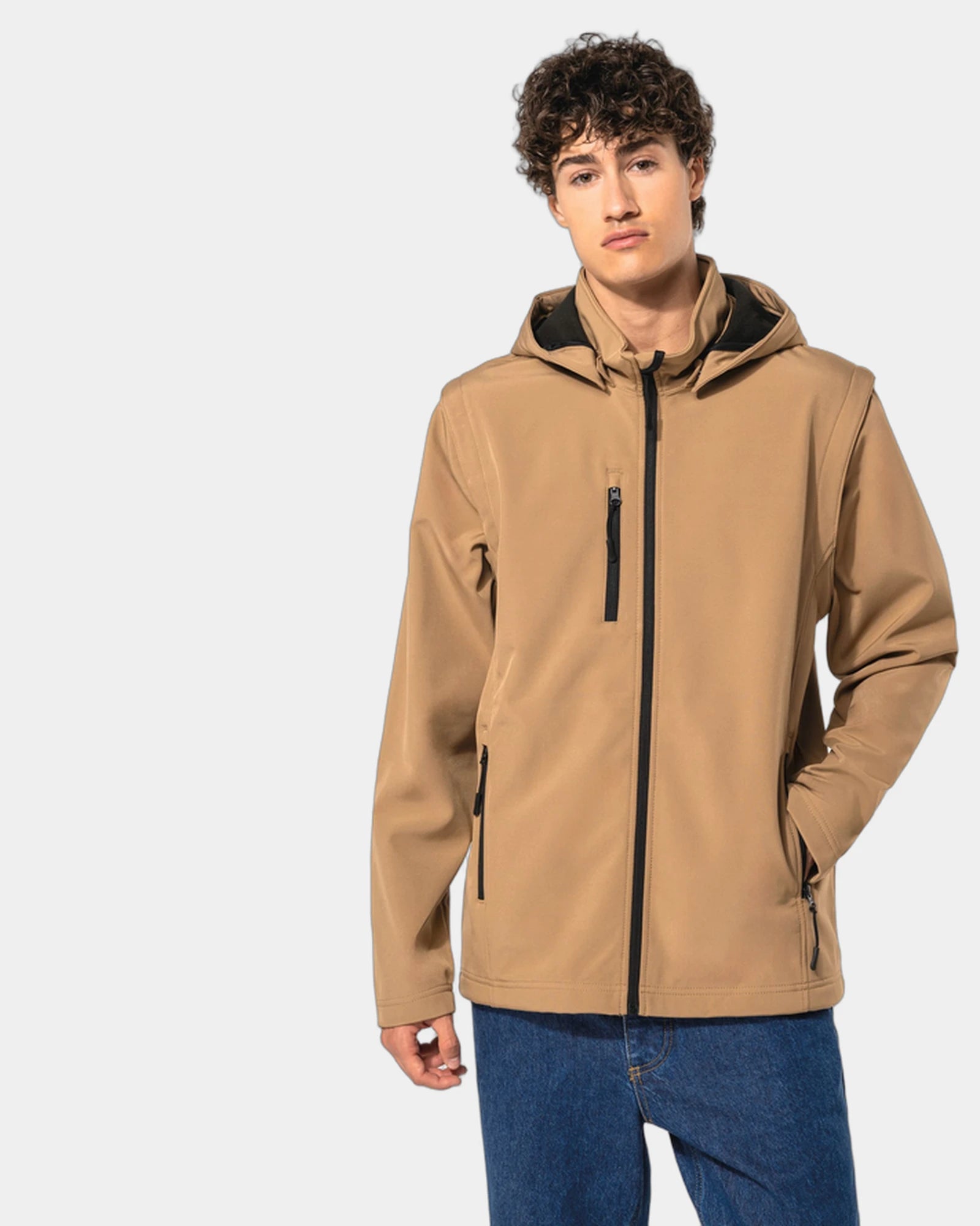 Veste Softshell 3-lagig unisex mit abnehmbaren Ärmeln zum Personalisieren - 2